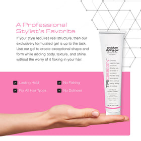 TRIDESIGN gel being applied in hand demonstrating easy spread and control