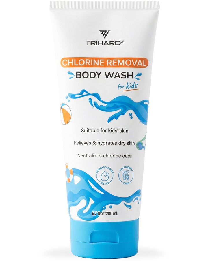 TRIHARD front packaging showing kid-friendly bottle and clear benefits