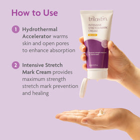 TriLASTIN being applied to a pregnant belly showing gentle massage and comfort benefit