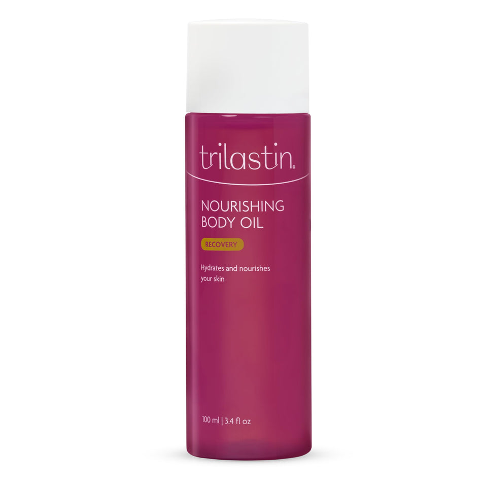 TriLASTIN bottle front view showing clean packaging and quick absorption benefit