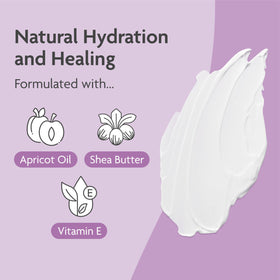 TriLASTIN being applied to a pregnant belly for soothing moisture