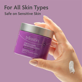 TriLASTIN used in a maternity skincare routine for comfortable, supple skin
