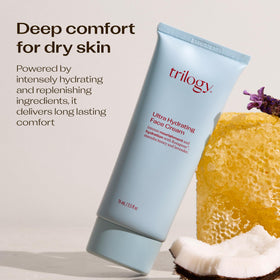 Trilogy manuka honey and oils flatlay conveying soothing hydration and nourishment