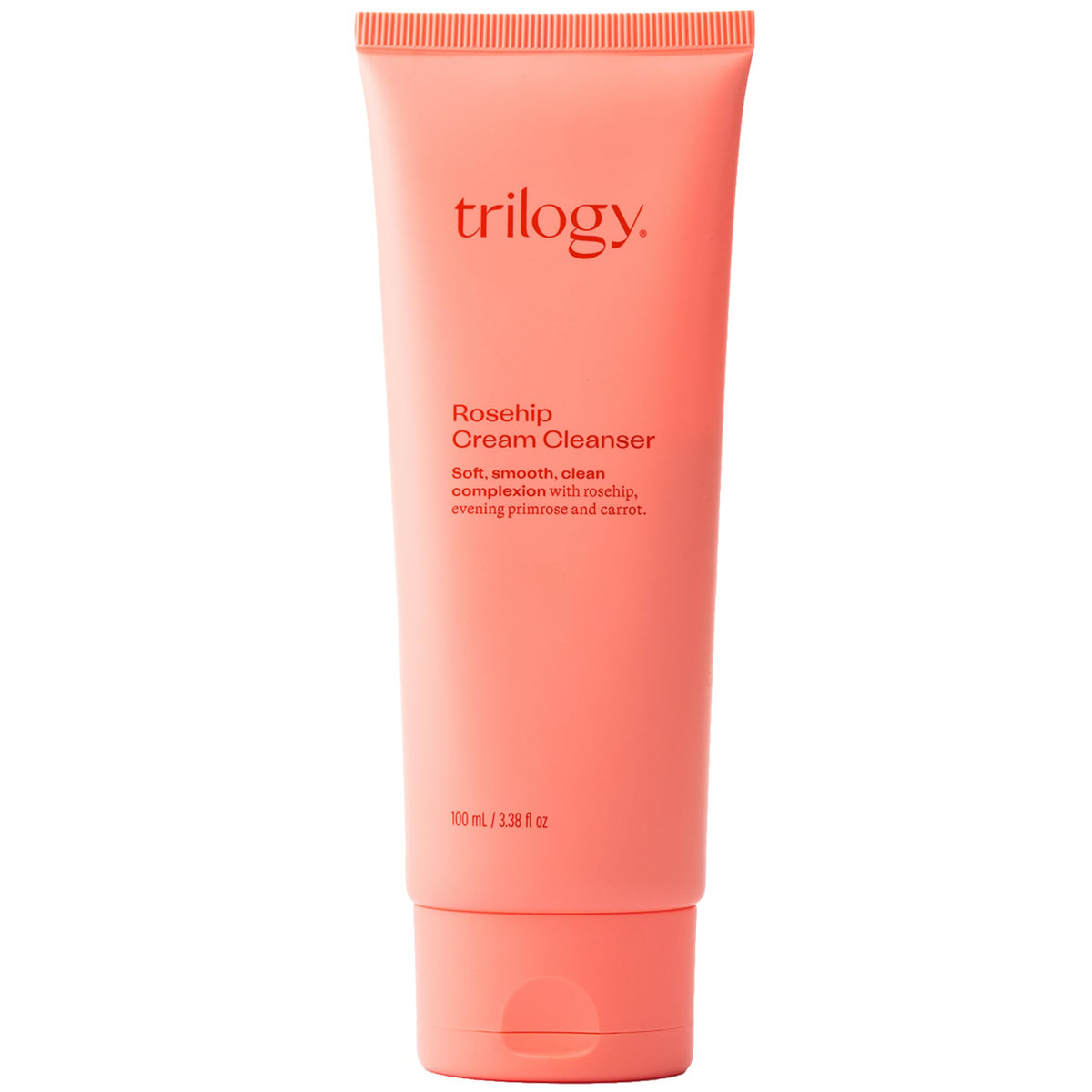 Trilogy front packaging showing cleanser and brand, highlights gentle cleansing benefit