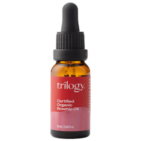 Trilogy bottle front packaging showing clean organic design and benefits
