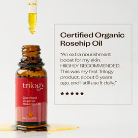 Trilogy oil texture on skin absorbing quickly for lightweight hydration