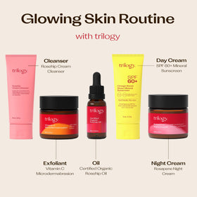 Trilogy back label with ingredients list for transparency and trust