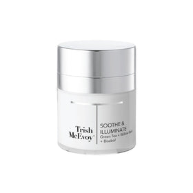 Trish McEvoy front jar showing sleek one-touch design and travel-ready benefit