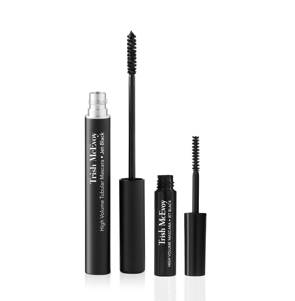Trish McEvoy duo front packaging showing full and travel sizes for convenient portability
