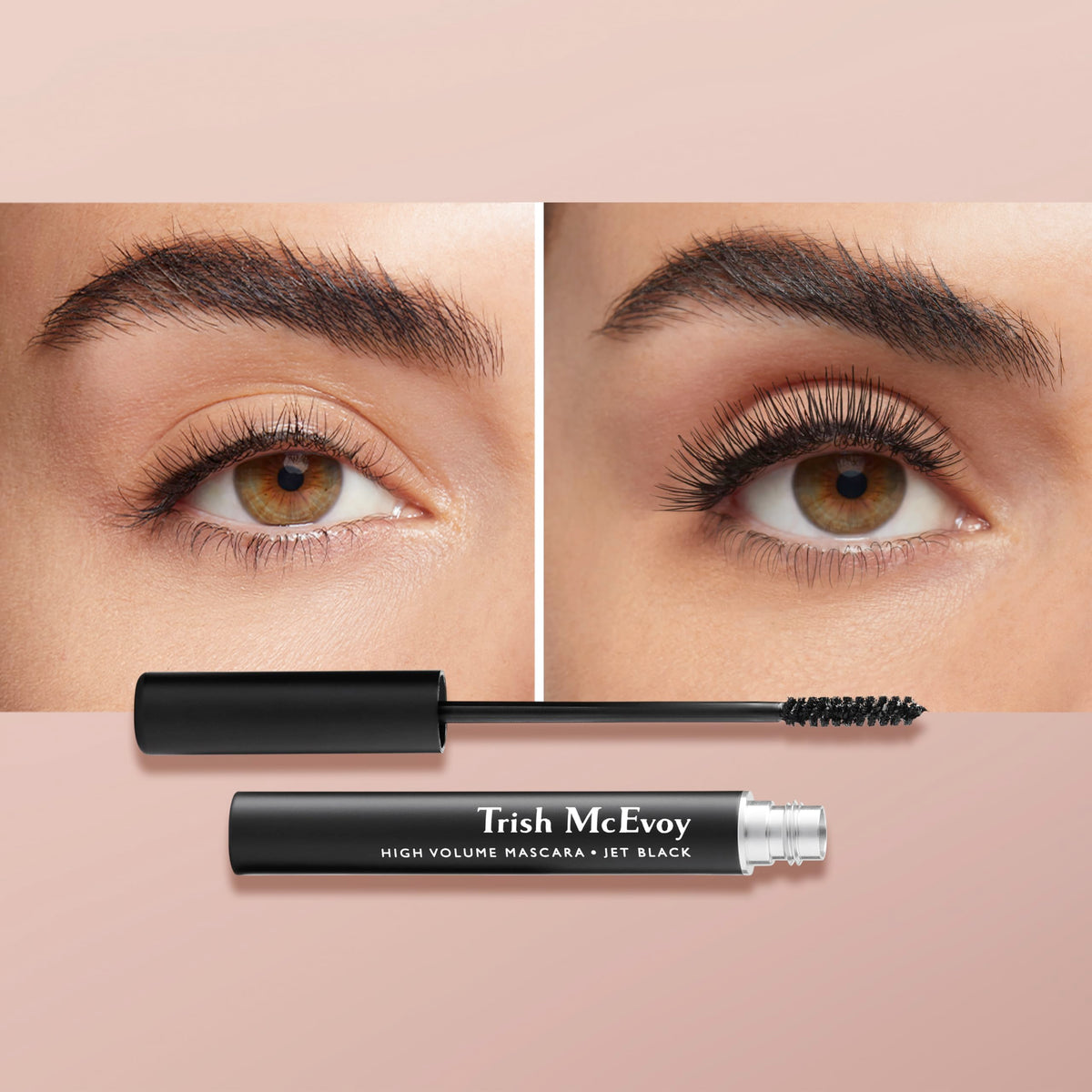 Trish McEvoy mascara wand closeup demonstrates brush detail for lifted, clump-free lashes