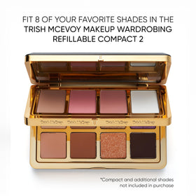 Trish McEvoy Tawny refill next to coin showing compact travel size