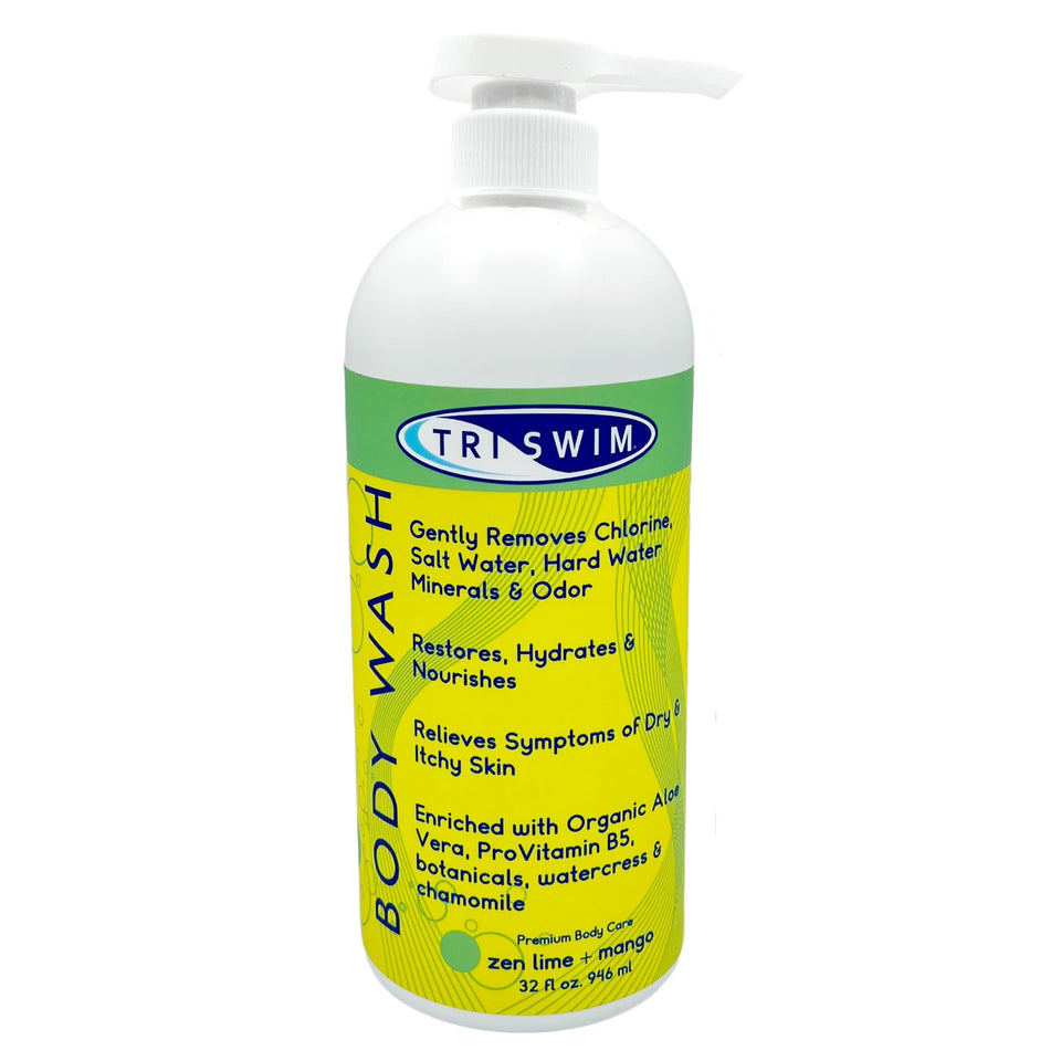 TRISWIM front packaging 32oz bottle showing label and benefits