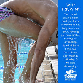 TRISWIM in bathroom lifestyle setting encouraging simple after-swim routine