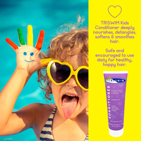 TRISWIM 8.5oz bottle in hand showing travel friendly size