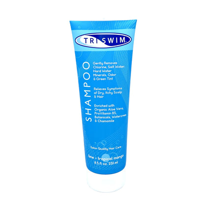 TRISWIM front packaging showing bottle and clear branding with benefits