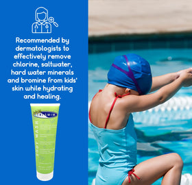TRISWIM creamy lather texture highlighting gentle moisturizing action