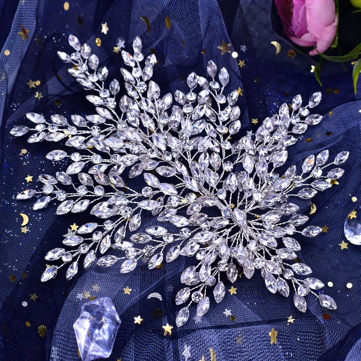 TRiXY close-up of rhinestones and crystal beads highlighting craftsmanship and shine