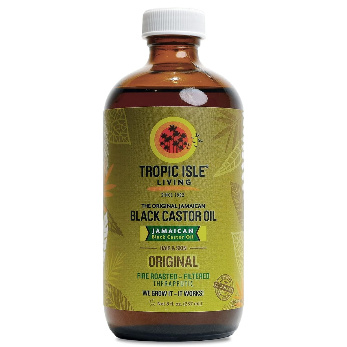 Tropic Isle Living jar front view showing product and branding benefit moisturizing