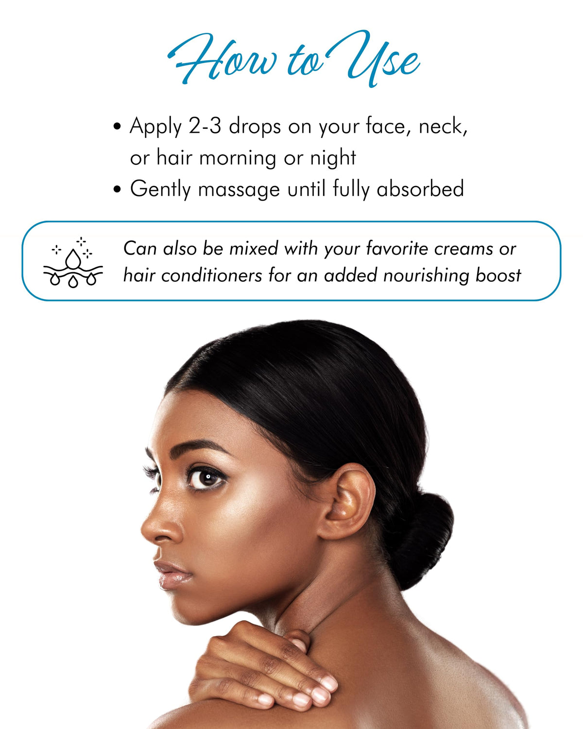Tropical Holistic application on face demonstrating targeted moisturization