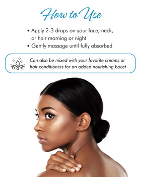 Tropical Holistic application on face demonstrating targeted moisturization