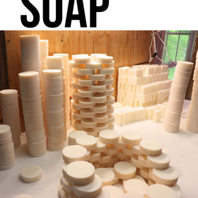 troutcreeksoaps lifestyle bathroom setting with bars staged to show everyday unscented use benefit