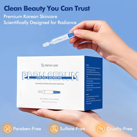 TRSTAY LUXE applied after microneedling illustrating soothing support