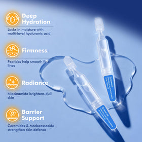 TRSTAY LUXE serum droplet texture showing lightweight hydration benefit