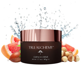Tru Alchemy jar front view showing clean packaging and daily moisturizer benefit