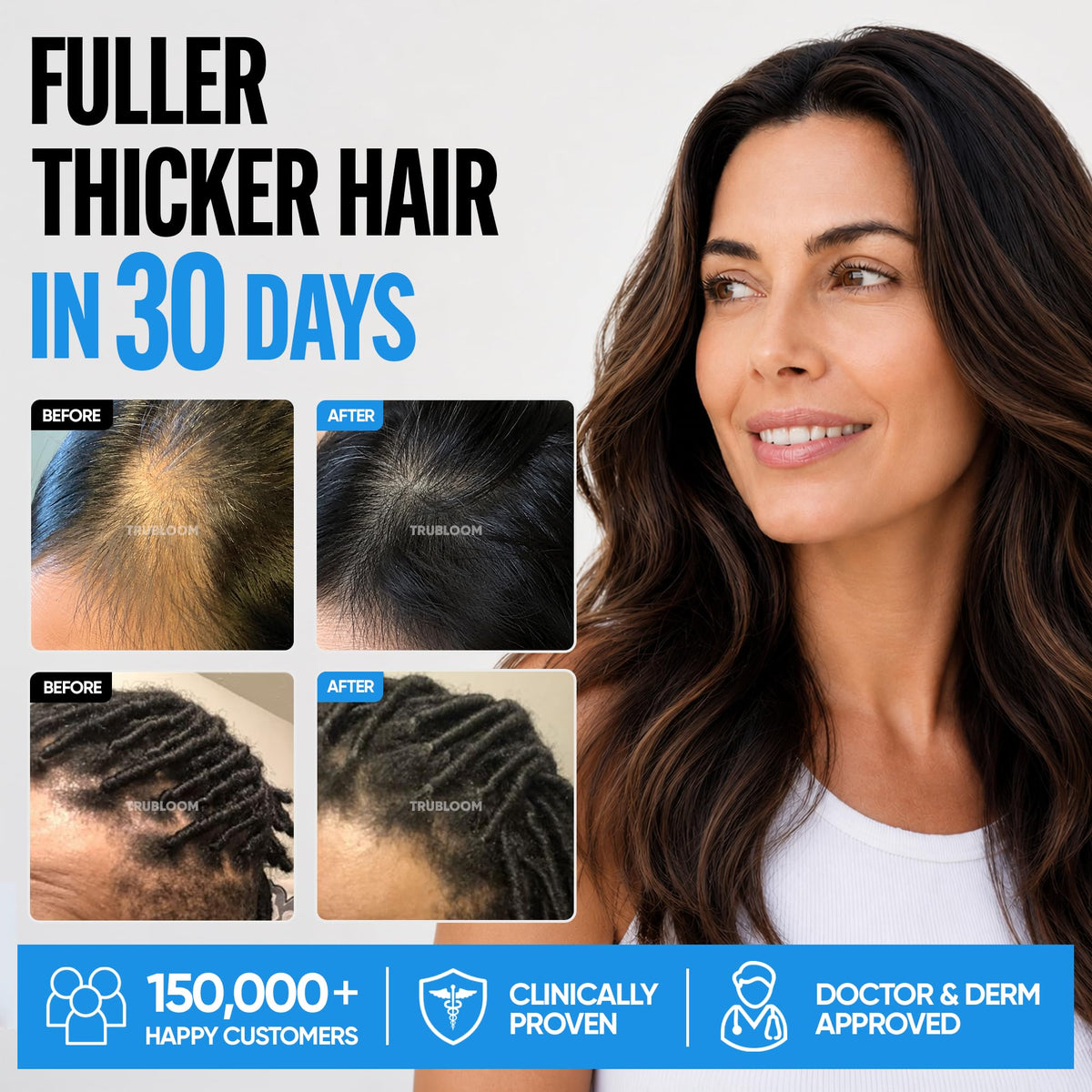 TRU BLOOM capsule close‑up revealing smooth texture and swallowable size