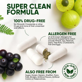 TRU BLOOM man taking a capsule to demonstrate simple one‑a‑day routine benefit