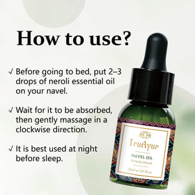 Truayur application on abdomen showing simple nightly use for relaxation routine