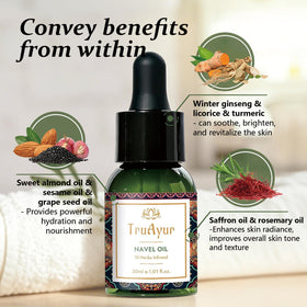 Truayur label close-up revealing ingredient clarity and gentle herbal formulation benefit