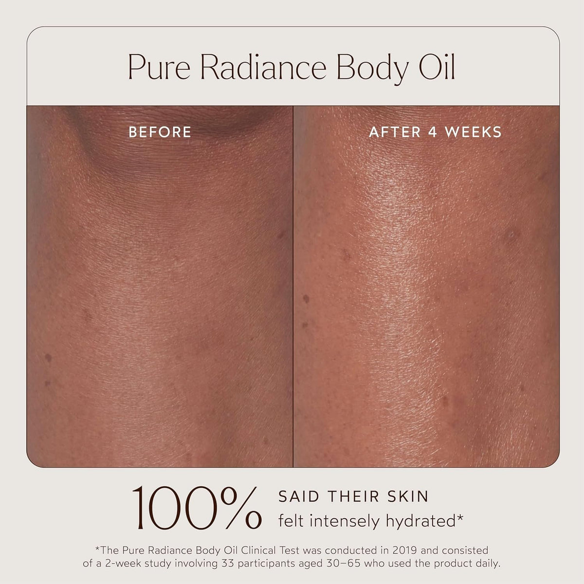 True Botanicals body oil applied to damp skin, shows quick absorption benefit