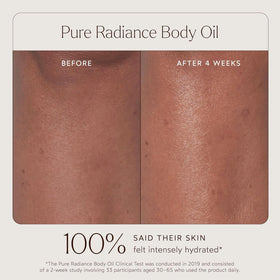 True Botanicals body oil applied to damp skin, shows quick absorption benefit