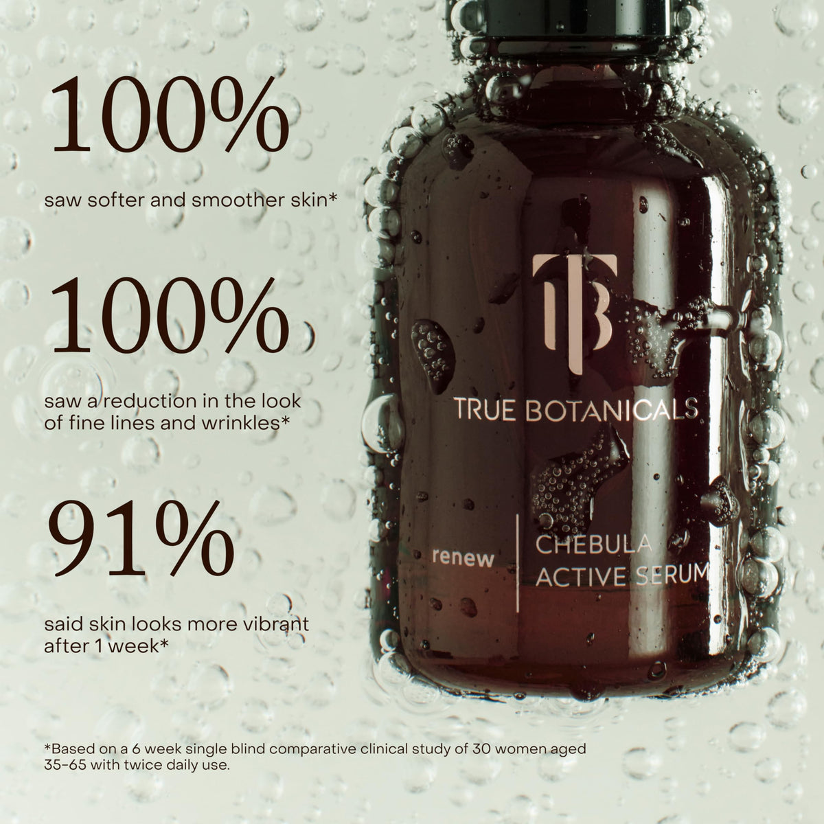 True Botanicals bottle beside moisturizer showing layering and routine compatibility