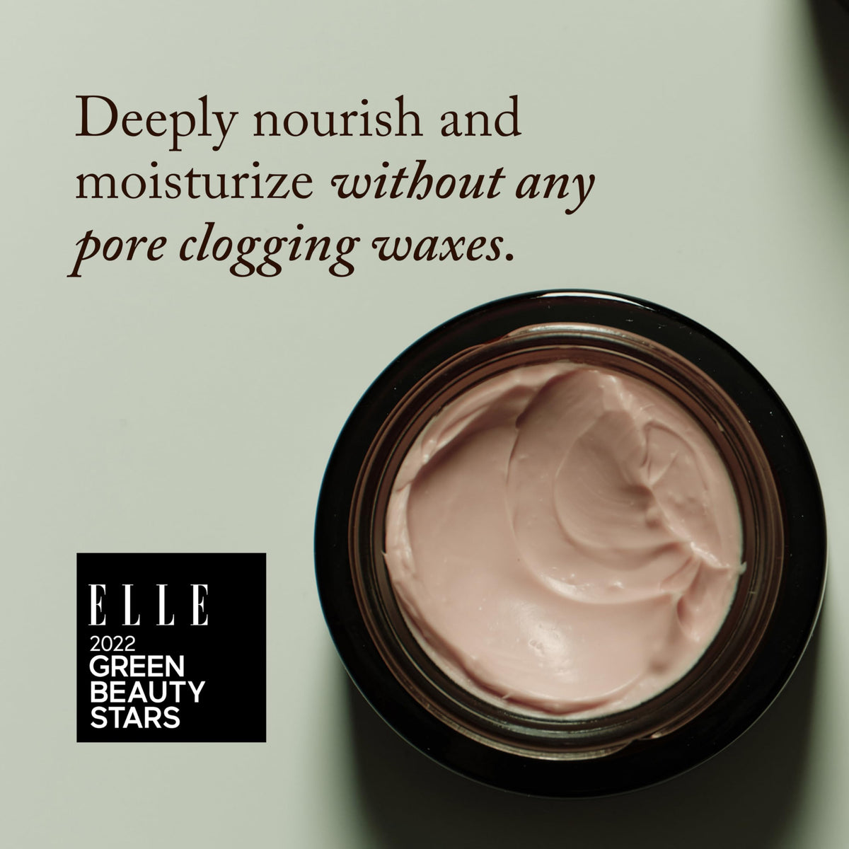 True Botanicals creamy pink texture swipe illustrating rich hydration