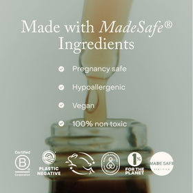 True Botanicals label close-up listing ingredients for transparency and clean formulation