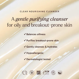 True Botanicals gel texture on fingertip showing smooth lather and gentle cleansing