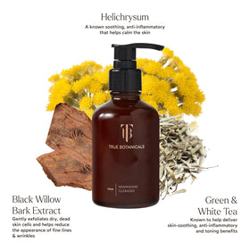 True Botanicals label close-up highlighting ingredients and clean formulation benefit
