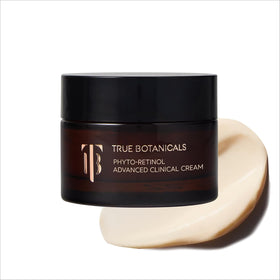 True Botanicals jar front view showing sleek packaging and anti-aging promise