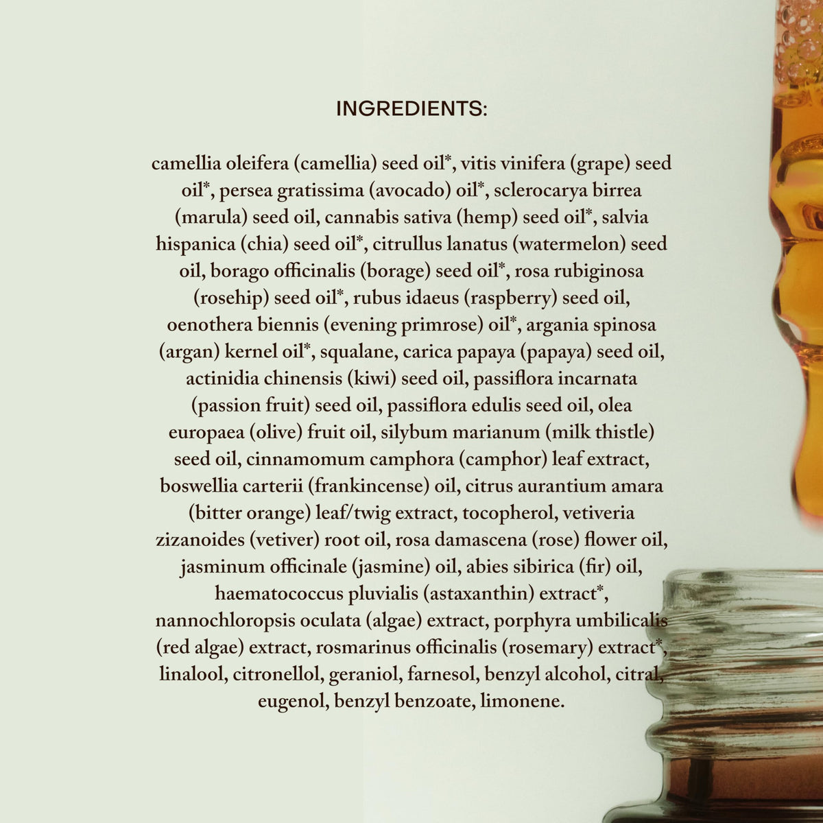 True Botanicals label close-up showing ingredient transparency and clean formula