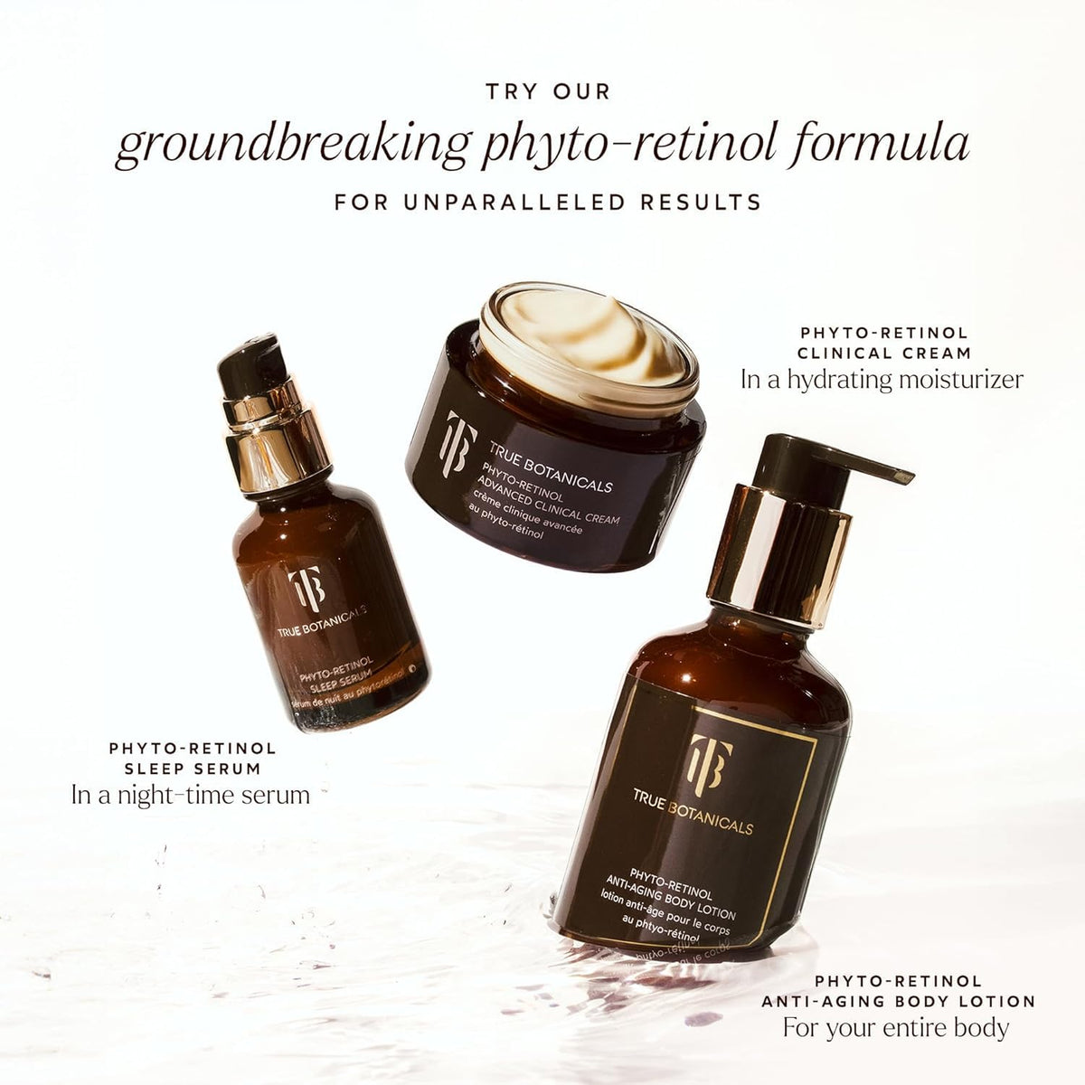 True Botanicals product label close-up with ingredients and directions visible
