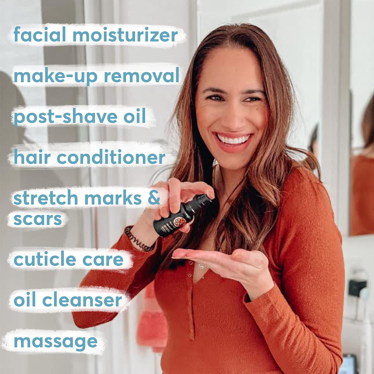 True Moringa used on hair ends adding shine and smoothness