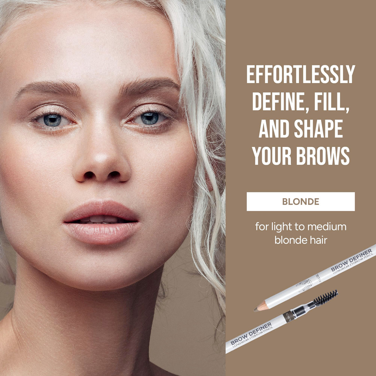 True + Luscious spoolie grooming action blending color and smoothing brow hairs