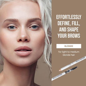 True + Luscious spoolie grooming action blending color and smoothing brow hairs