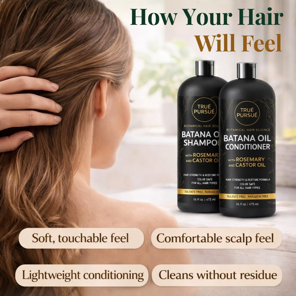 TRUÉ PURSUÉ conditioner creamy texture detail for smooth conditioning