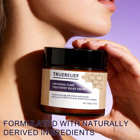 TRUERELIEF lifestyle bathroom counter showing daily routine convenience