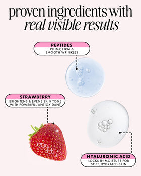 Truly before and after skin comparison demonstrating reduced bumps and improved tone benefit