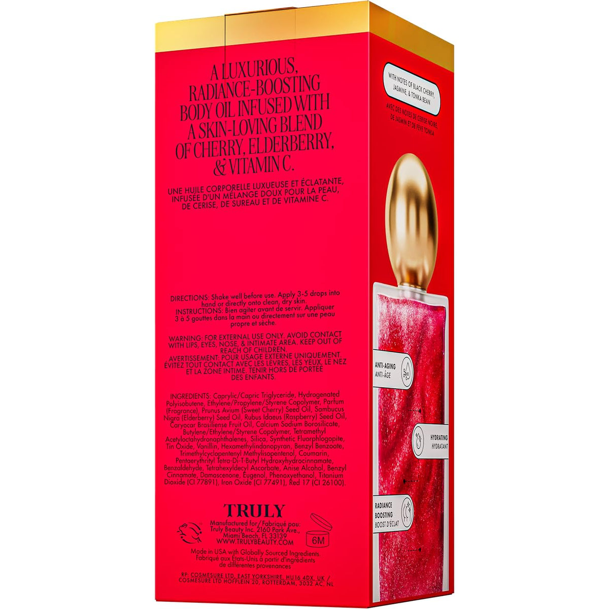 Truly Cherry Baby boxed packaging staged for gifting and premium presentation benefit