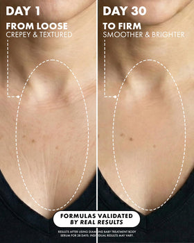 Truly applying serum to face, demonstrating lightweight absorption and glow